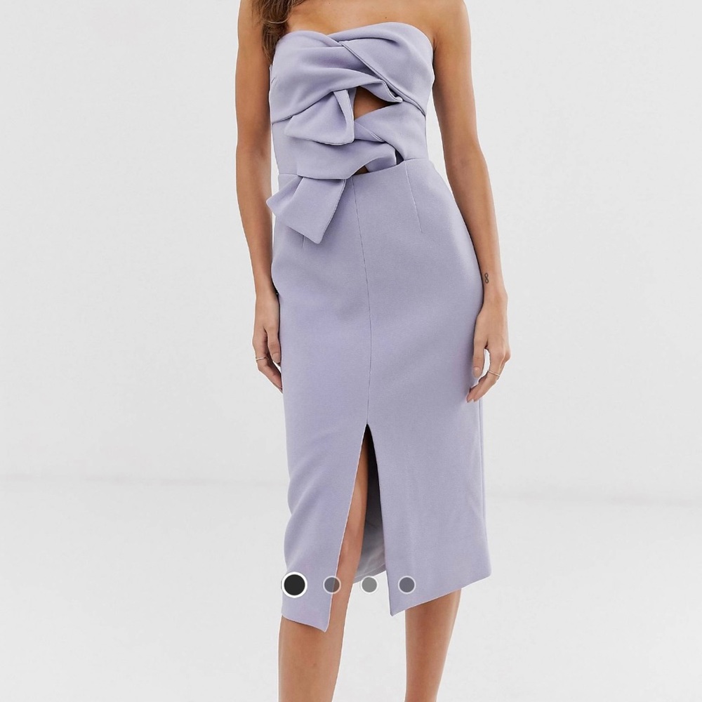 Lavender Gray Midi Dress ASOS